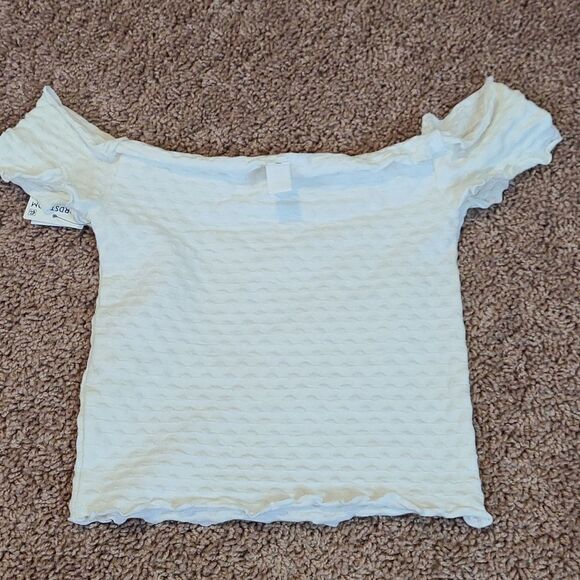 BP Blue Ivory off shoulder crop top - Picture 4 of 4